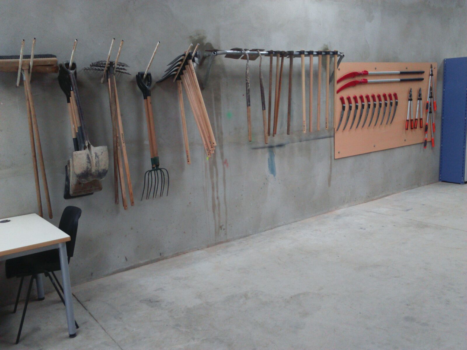 TE Eslida (Eslida): Almacenamiento, Mantenimiento y Organización de las