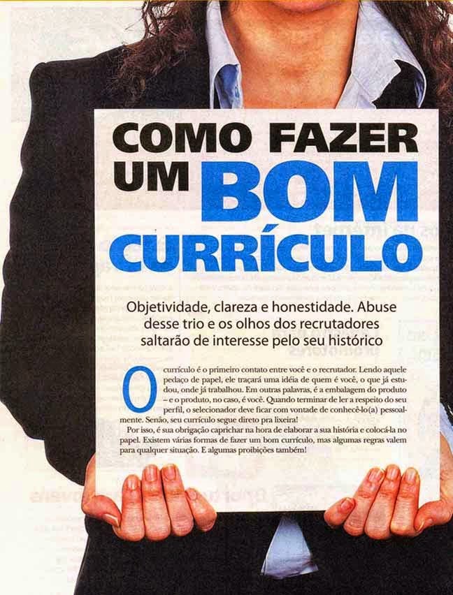 Como apresentar um curriculo por email