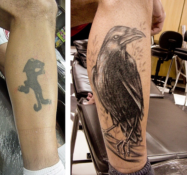 Tattoo cover ups are needed when the old tattoo is of inferior quality