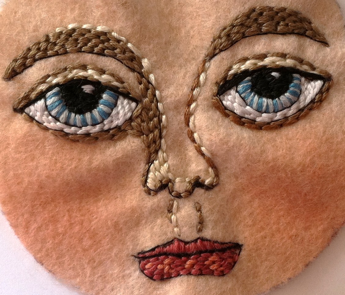 Penny Lane Ink Embroidered Art Doll (day 1)