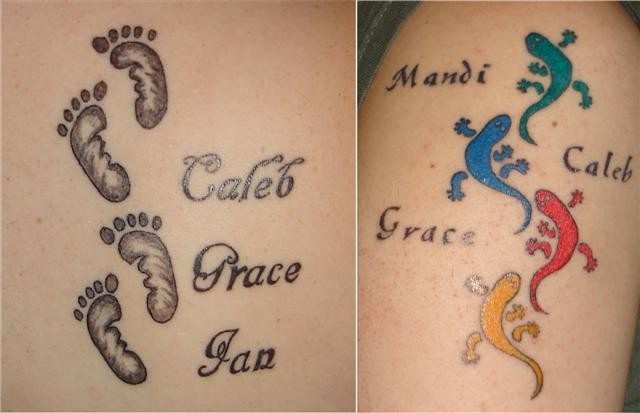 Just imagine looking at the little baby footprint tattoos years when you 