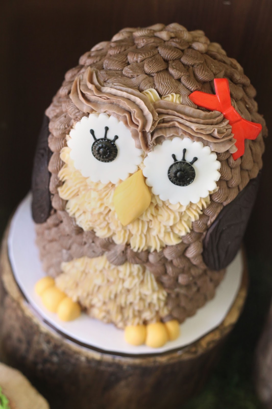 Montreal Confections Easy buttercream owl cake