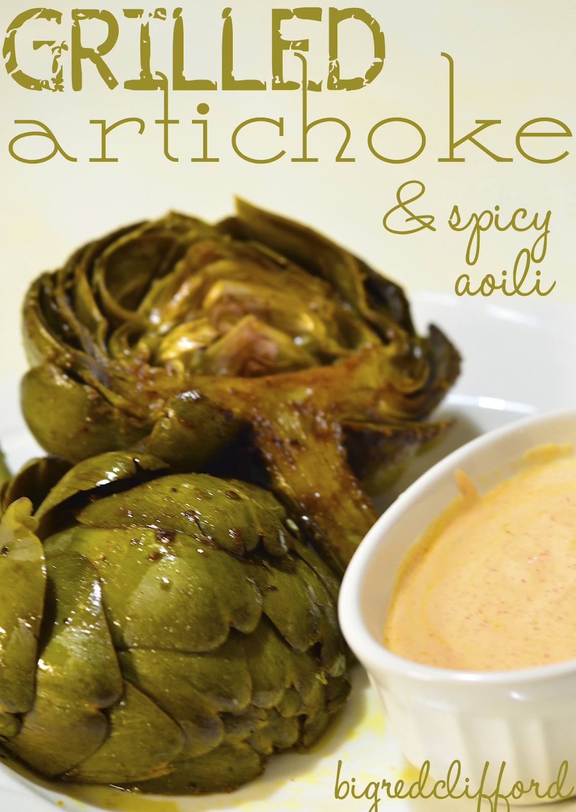 mr. clifford's grilled artichoke and spicy aioli Color Me Meg