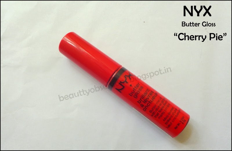 NYX Butter Gloss "Cherry Pie" Review, Swatches , LOTD Beauty Obsessions