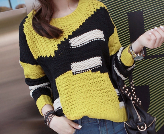 Korean Colorblock Sweater