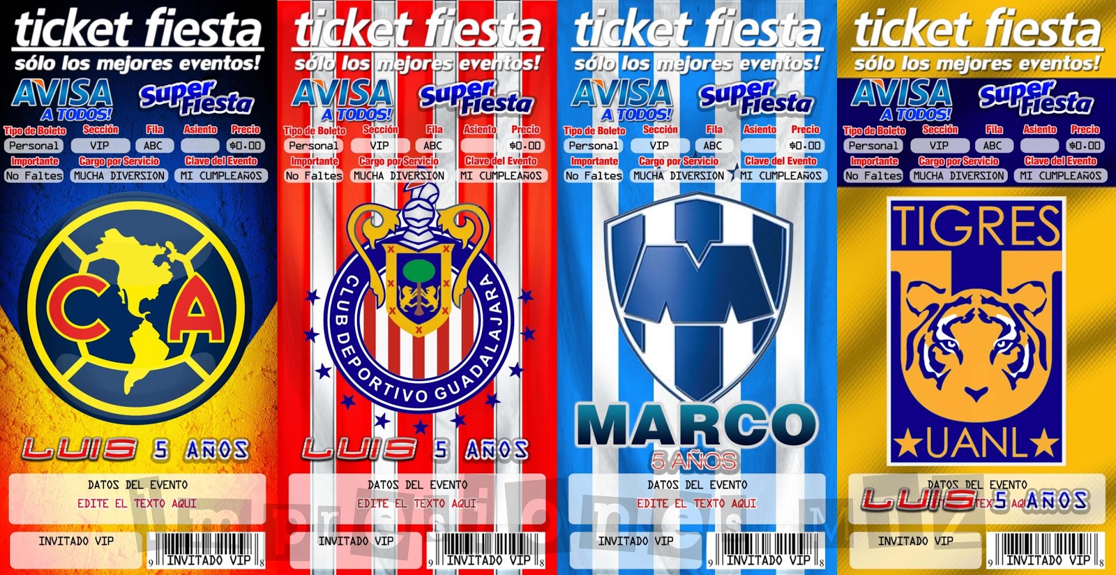 Impresiones MTZ TICKET FIESTA