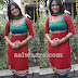 Red Salwar Kameez with Embroidery Applique