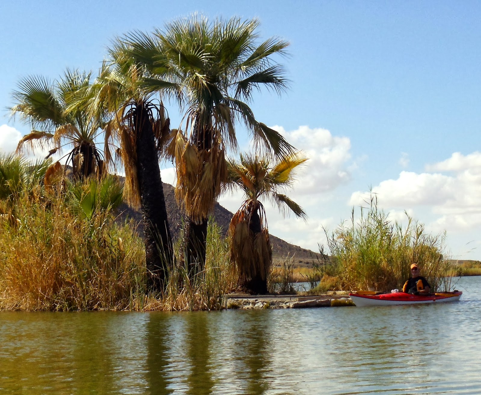 Jim and Bev Desert Kayaking Mittry Lake in Yuma, AZ