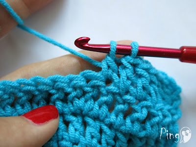 Double Crochet Decrease - step by step instruction by Pingo - The Pink Penguin