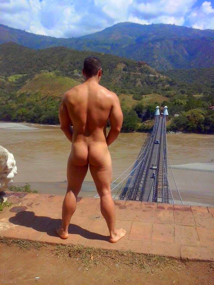 Naked ass muscle man