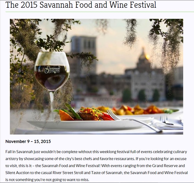 Savannah Food and Wine Festival Savannah Georgia