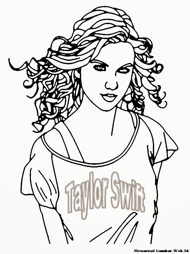 coloring pages taylor swift