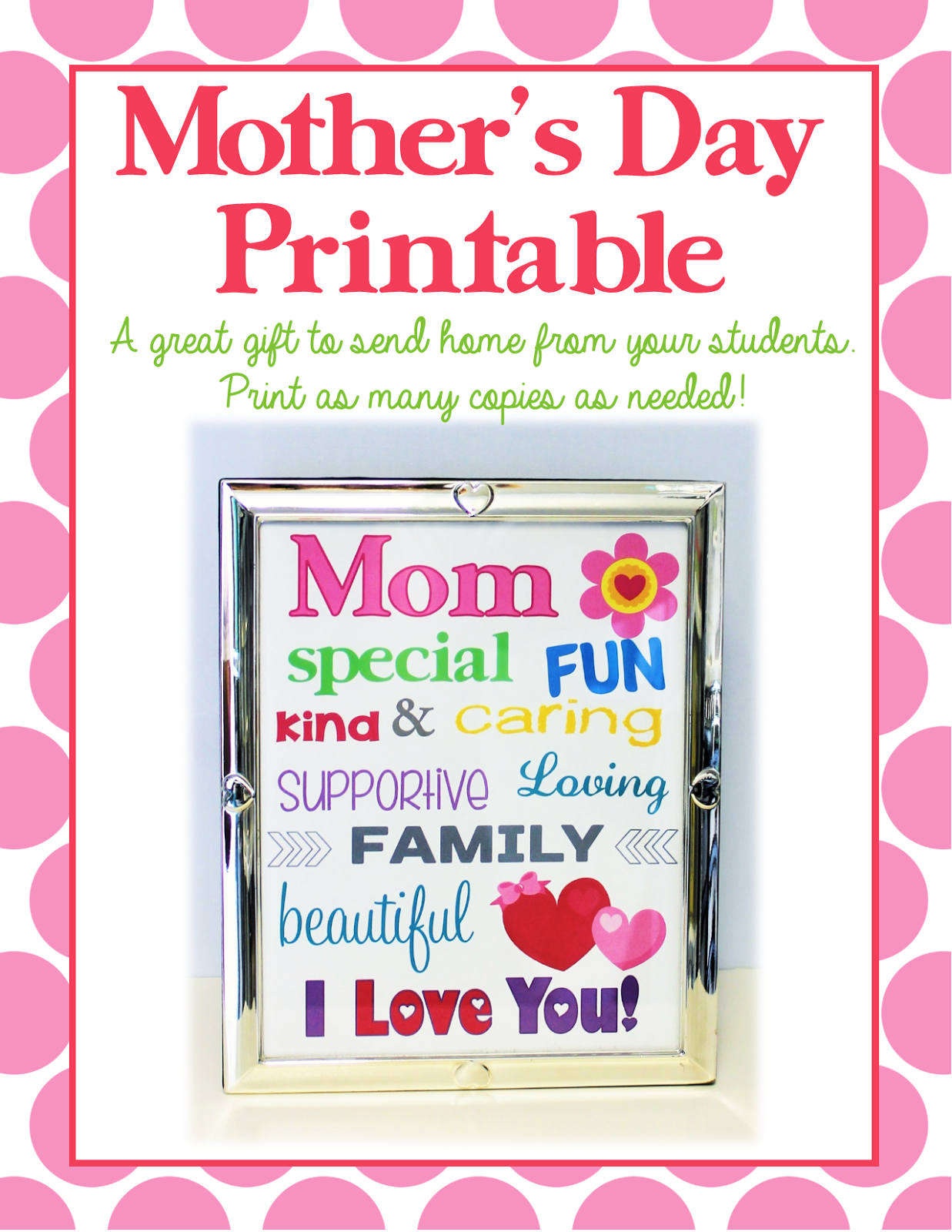 Mother's Day FREEBIES! Mrs. Gilchrist's Class