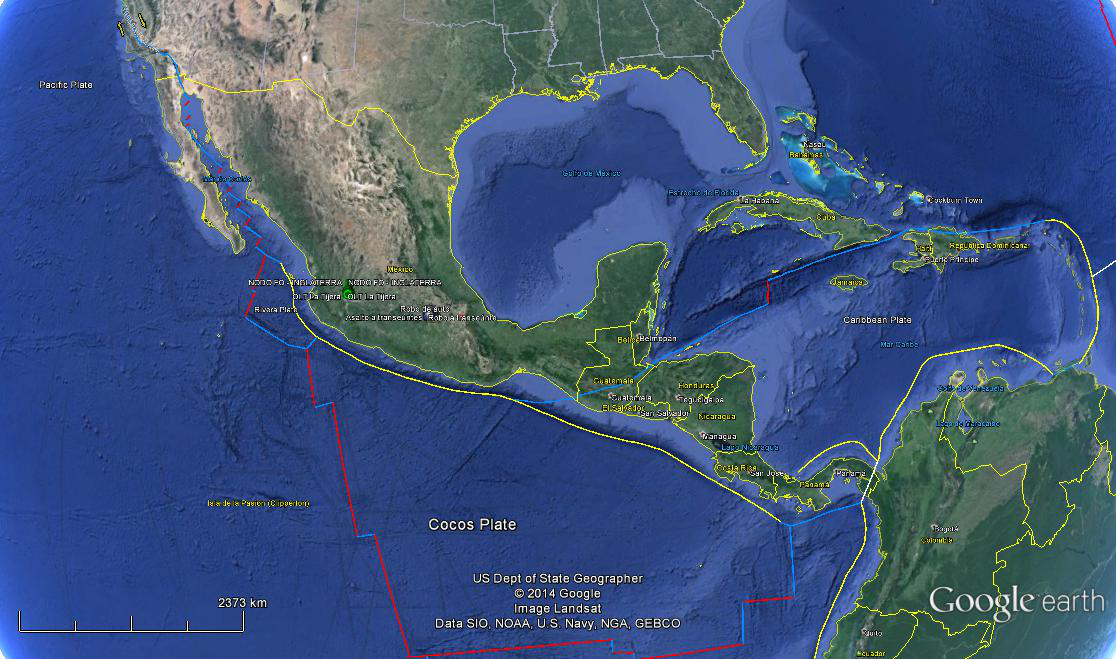 GisGeek KMZ de las placas Tectonicas de la USGS