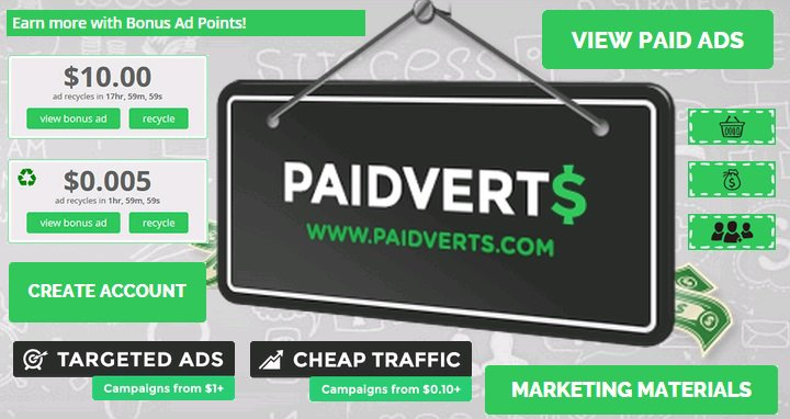 Paidverts - Earn $50 a day without Referrals !!