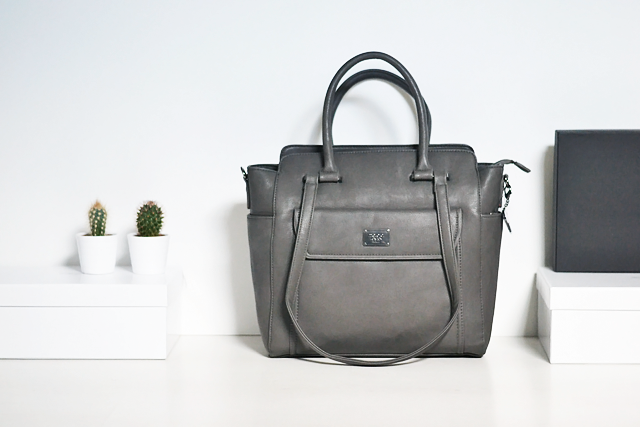 Turn it inside out: Charcoal Marc B bag