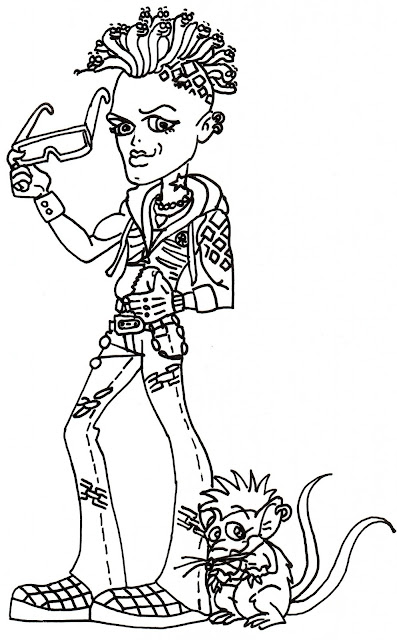 Free Printable Monster High Coloring Pages: Deuce Gorgon Coloring Sheet