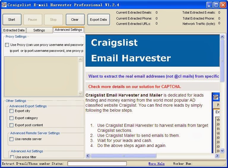 Craigslist Email Harvester Pro 1.3.9 Cracked