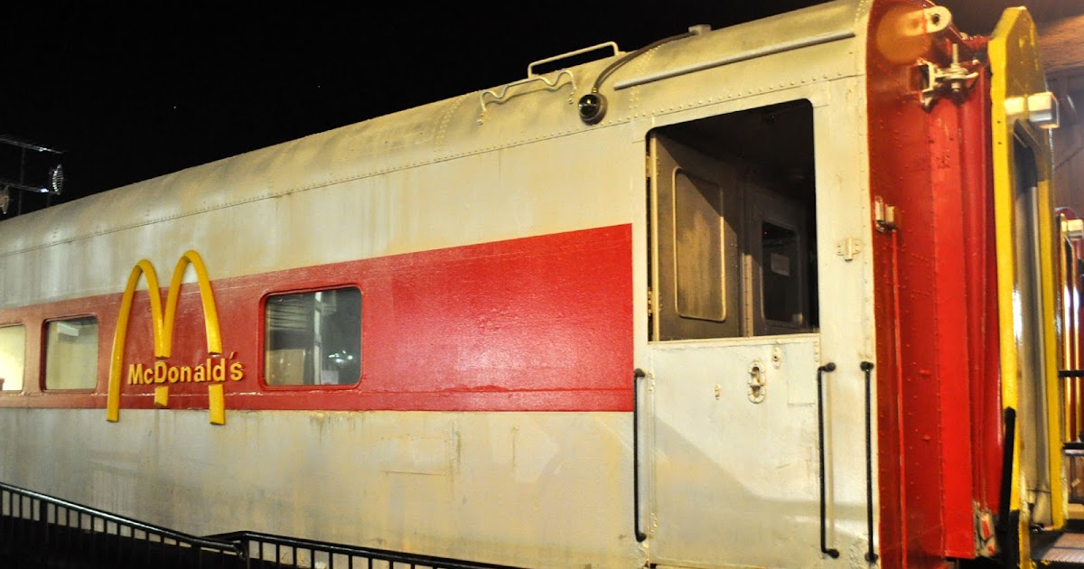 Just A Car Guy McDonalds in railroad cars... might be the only one in the world that isn't in a