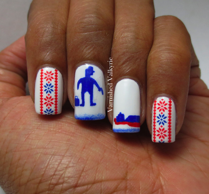 Varnished Valkyrie Christmas in July/Fargo(FX) Nails