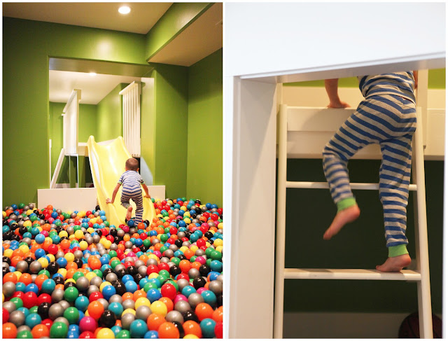 In Home Ball Pit With Slide Space Under Stairs