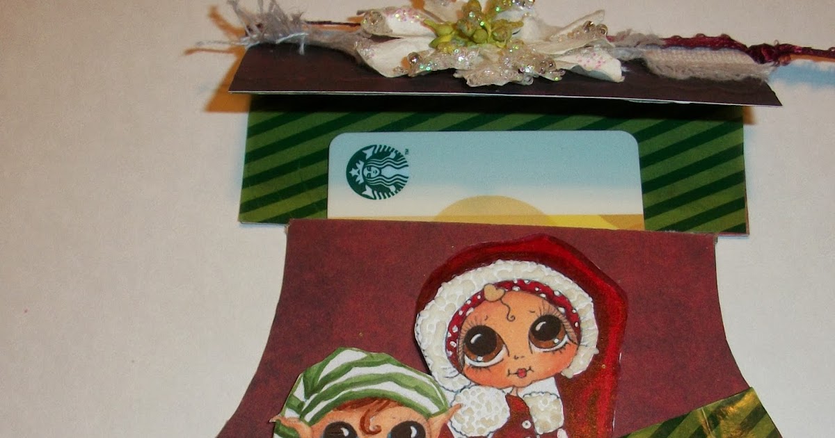 For the Love of Cardmaking Stocking Gift Card holder with a Bestie