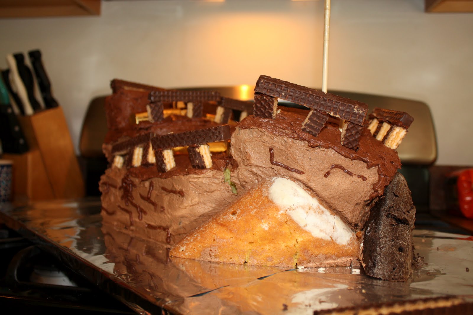 Made with Moxie Pirate Ship Birthday Cake Pictorial Tutorial