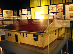 Side and rear view of a model house in the exhibition 'Dream Home Small Home'