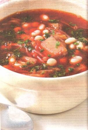 Борщ с грибами