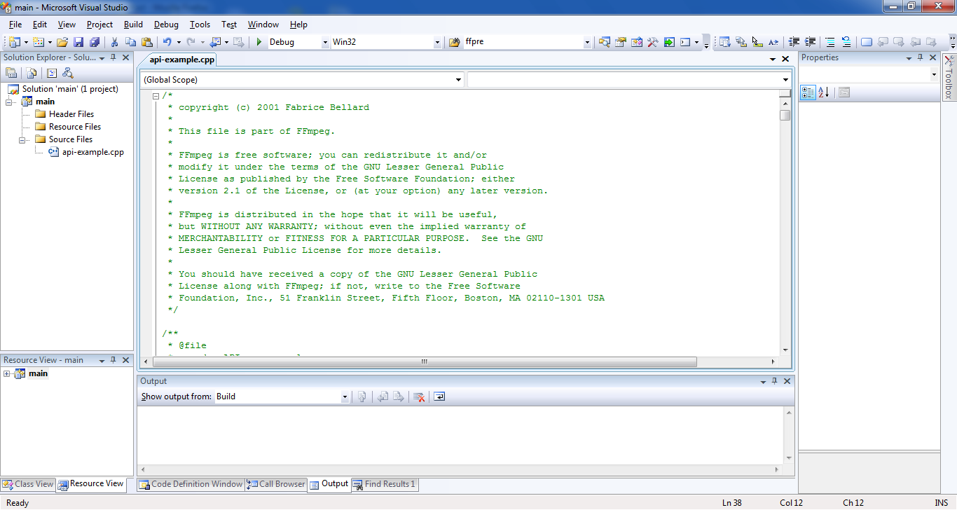 your window application. An example assume, you already have dll,