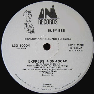 Busy Bee ‎– Express / I Don't Play (1988, 12'', VLS)