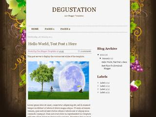 Degustation blogger template