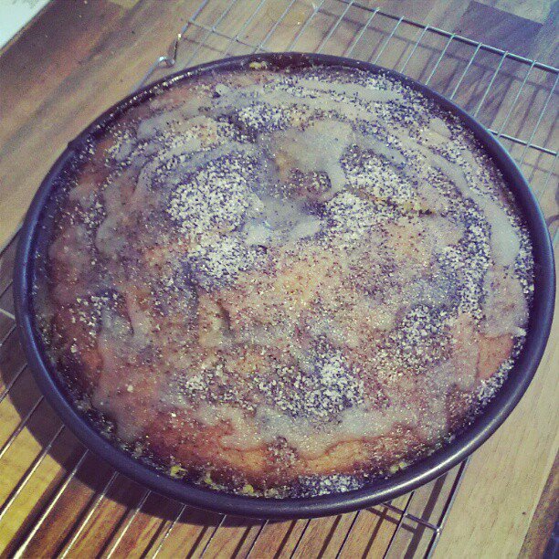 One Girl's World Delia Smith's Lemon drizzle cake with poppy seeds