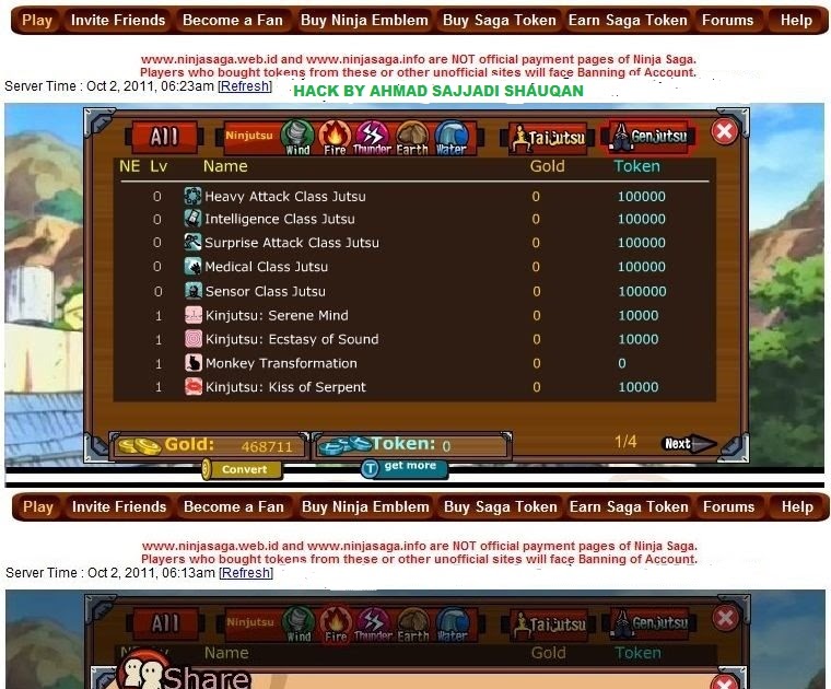 tool ninja saga online tool ninja saga online