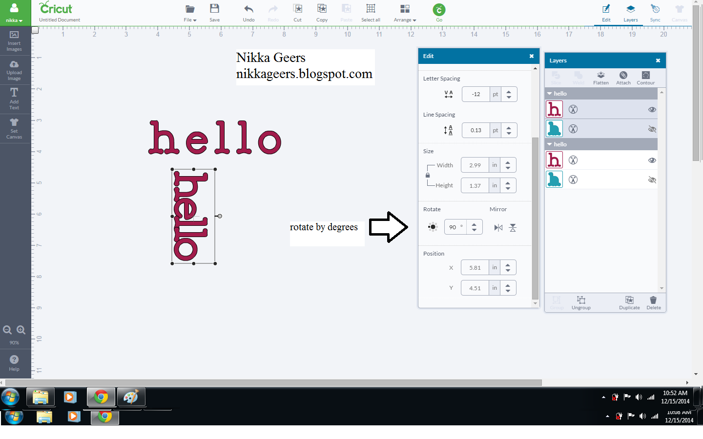 Create your Vision Cricut Explore Text Tutorial