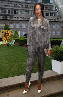 Selita Ebanks at Dramatically Different Party 2013 posing in the garden