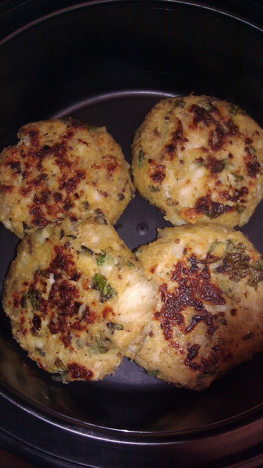 Palak's Palate Tilapia Cakes/Patties and Raita Recipe