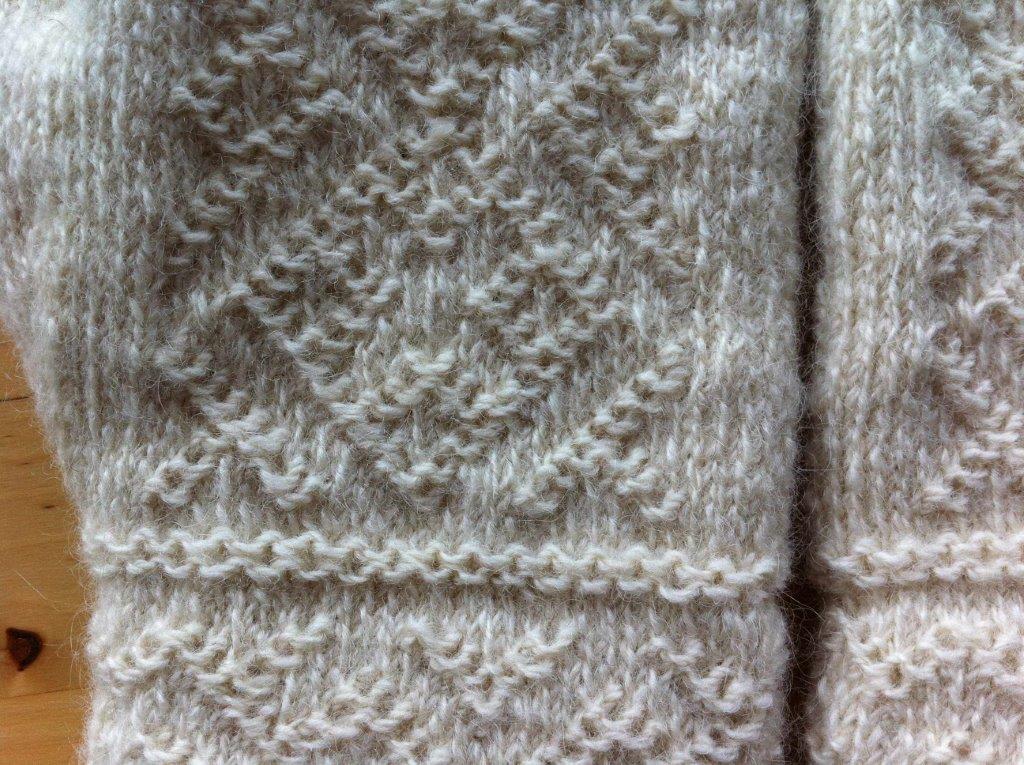 Lappone White Mittens Traditional Twined Knitting