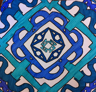 Art Sub Lessons: Name kaleidoscope art - Grade 4/5/6