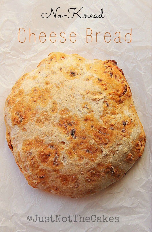 JUST NOT THE CAKES No Knead Cheese Bread
