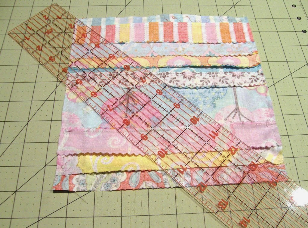 The Woman on the Hill Easy Strip Diamond Quilt Block