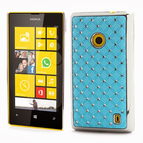 Bling Diamond Starry Sky Plated Hard Case for Nokia Lumia 520 525 - Blue Bling Diamond Starry Sky Plated Hard Case for Nokia Lumia 520 525 - Blue