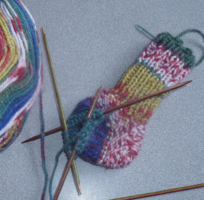 Plain and Joyful Living: Knit Hats and Finally a Sock!