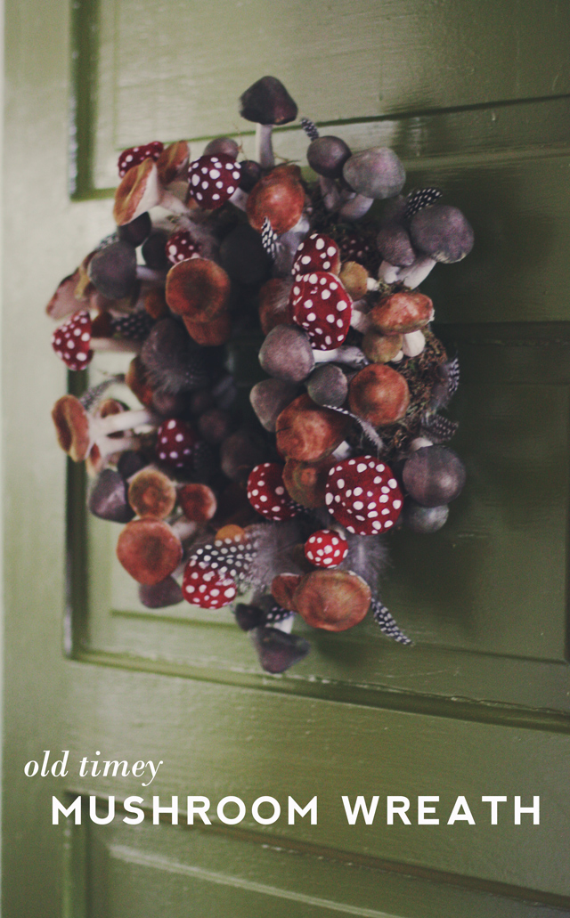 Old Timey Mushroom Wreath Aunt Peaches
