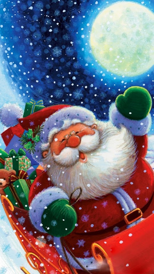 Cute Santa Claus Christmas Illustration  Android Best Wallpaper