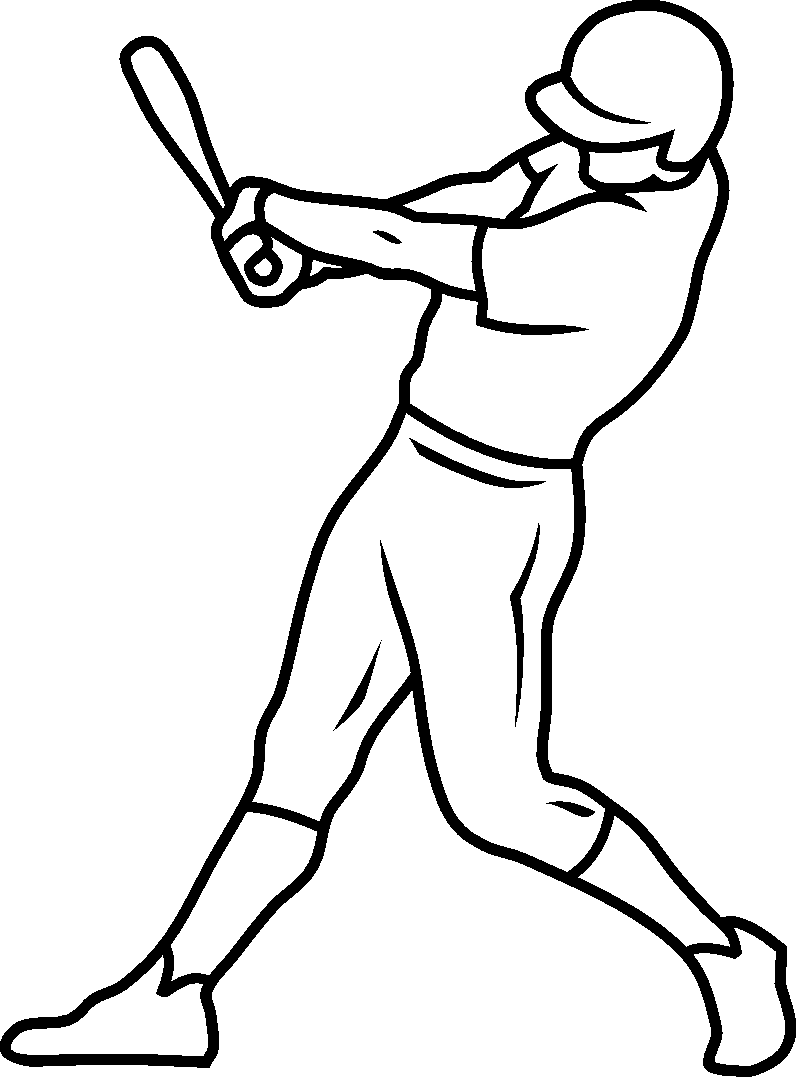Baseball Player Coloring Page Baseball Player Coloring Page