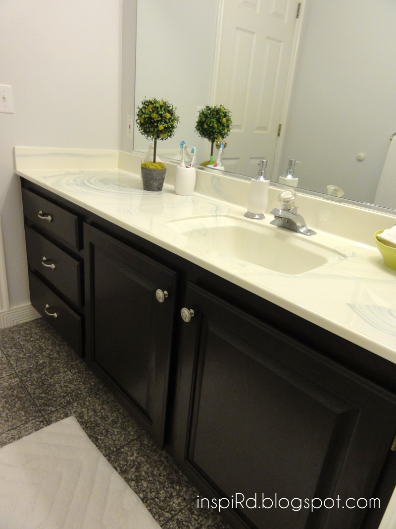 inspiRd Staining Bathroom My First DIY Project!