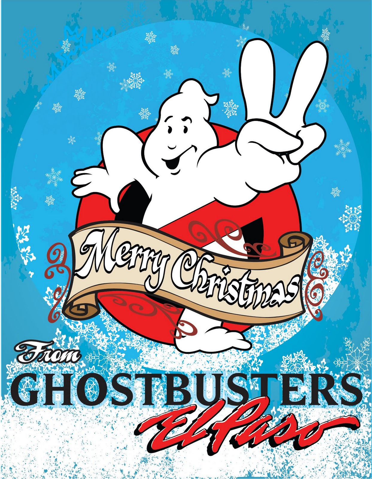 Fan Art: Christmas Card by El Paso Ghostbusters.