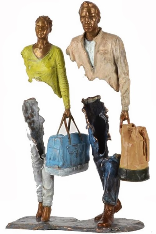 13-French-Artist-Bruno-Catalano-Bronze-Sculptures-Les Voyageurs-The-Travellers-www-designstack-co