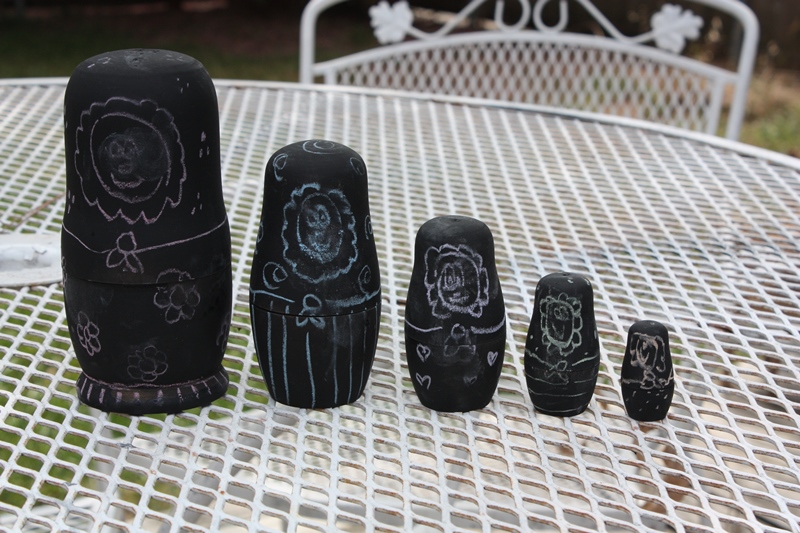 Christy Robbins Olympics Chalkboard Nesting Dolls